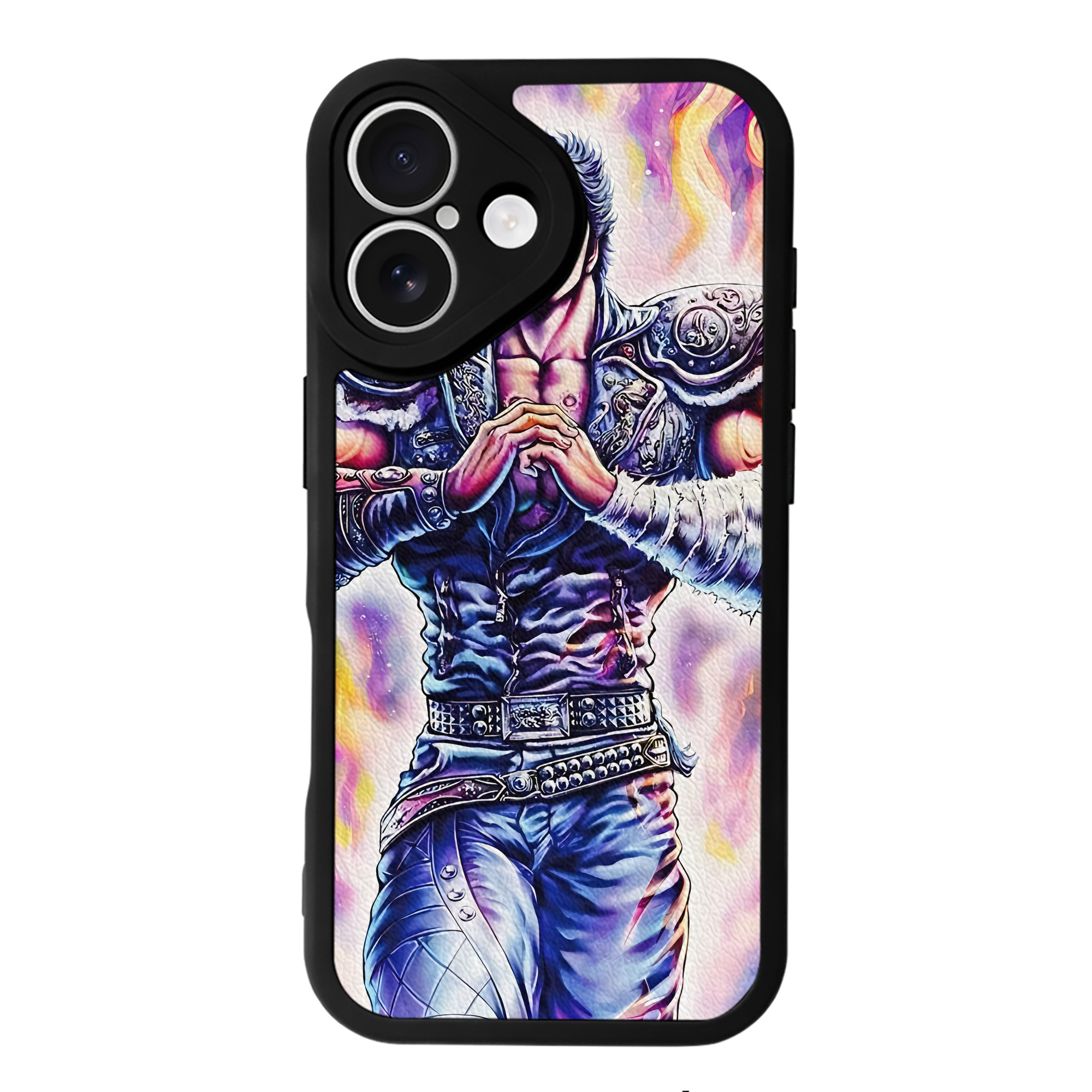 （画像用） 北斗の拳 Fist of the North Star 【iPhone 16シリーズ対応】シリコンスマホケース（レザー調） 材質：シリコン